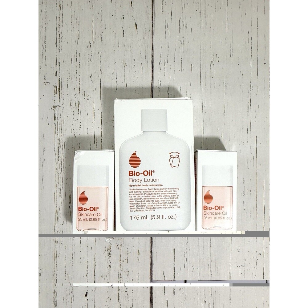 Bio-Oil Body Lotion and Skincare Oil for Scars and Stretch Marks Set of 3 NEW